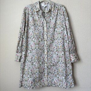J. Crew Puff-Sleeve Mini Shirt-Dress in Liberty® Tapestry Floral